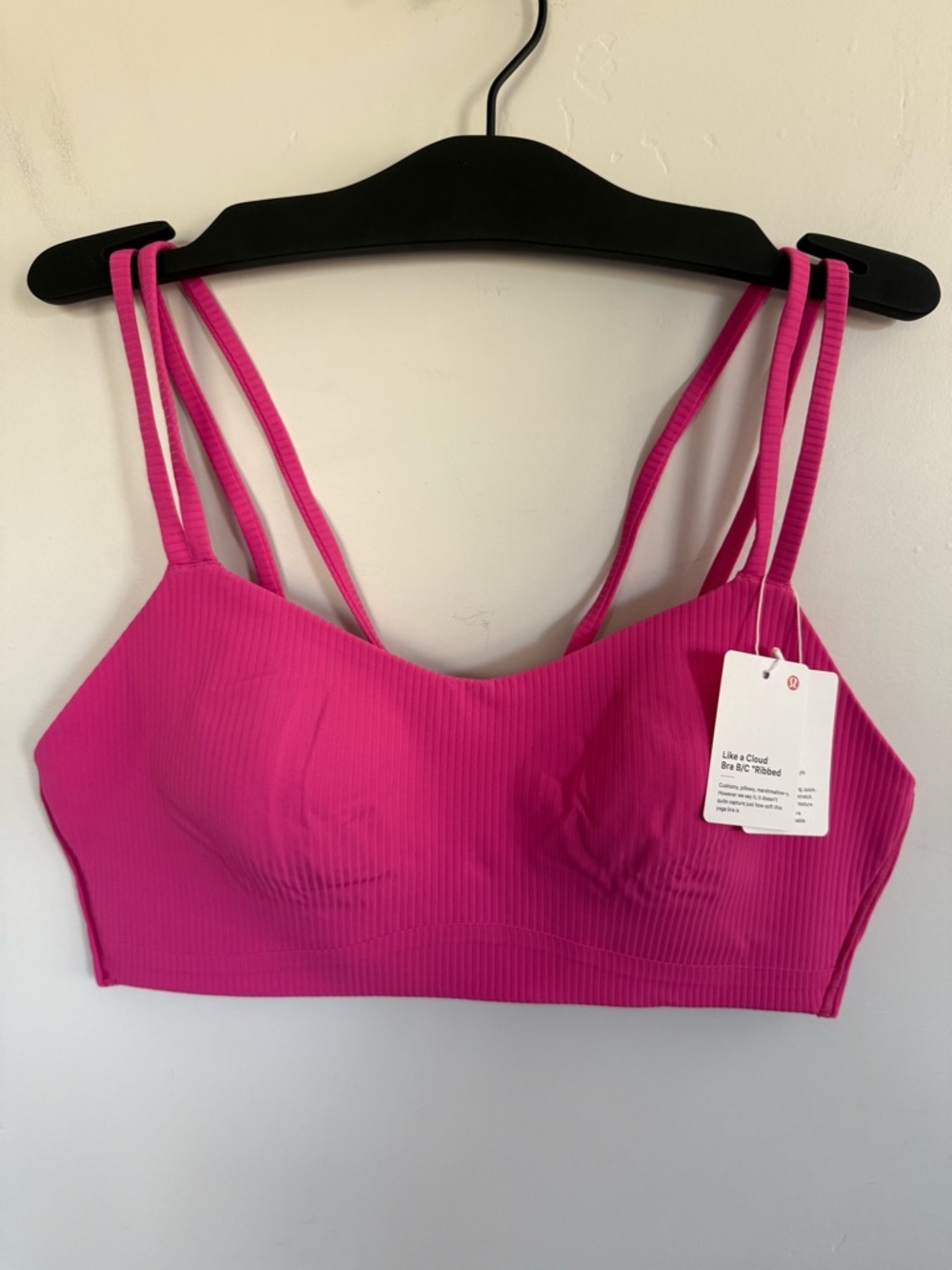 NWT Lululemon Like a Cloud Ribbed Bra *Light Support, B/C Cup Size 10